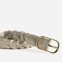 Ceinture fine dorée tressée