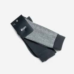 Chaussettes homme noires et jacquard motif rayures