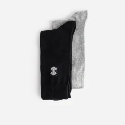 Chaussettes noires et grises
