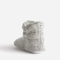 Chausson-boots beige tricoté