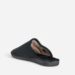 Chausson-mule noir homme