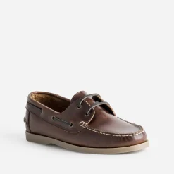 Chaussure bateau marron cuir