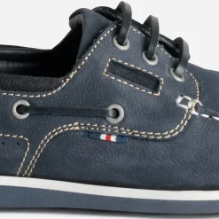 Chaussure-bateau marine cuir nubuck