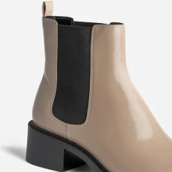 Chelsea boots beige verni
