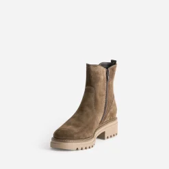 Chelsea boots BUGGY taupe en cuir