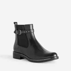 Chelsea boots CAPRICE noir en cuir bride cloutée