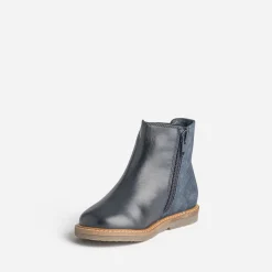 Chelsea boots éco-conçu BUGGY marine en cuir