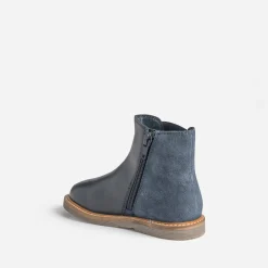 Chelsea boots éco-conçu BUGGY marine en cuir