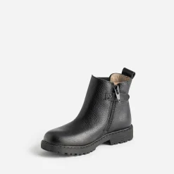 Chelsea boots éco-conçu BUGGY noir cuir décor cœurs