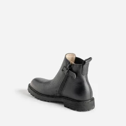 Chelsea boots éco-conçu BUGGY noir cuir décor cœurs
