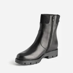 Chelsea boots éco-conçu BUGGY noir cuir tige élastiquée