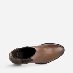 Chelsea boots cognac en cuir