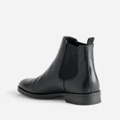Chelsea boots ERAM FLEX noir en cuir