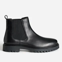 Chelsea boots noir cuir semelle crantée