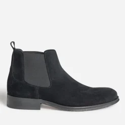 Chelsea boots noir cuir velours