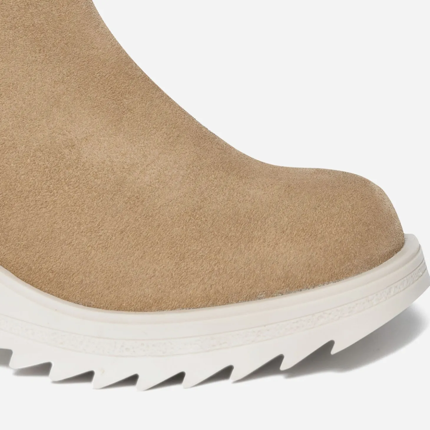 Chelsea boots TEXTO beige cuir velours