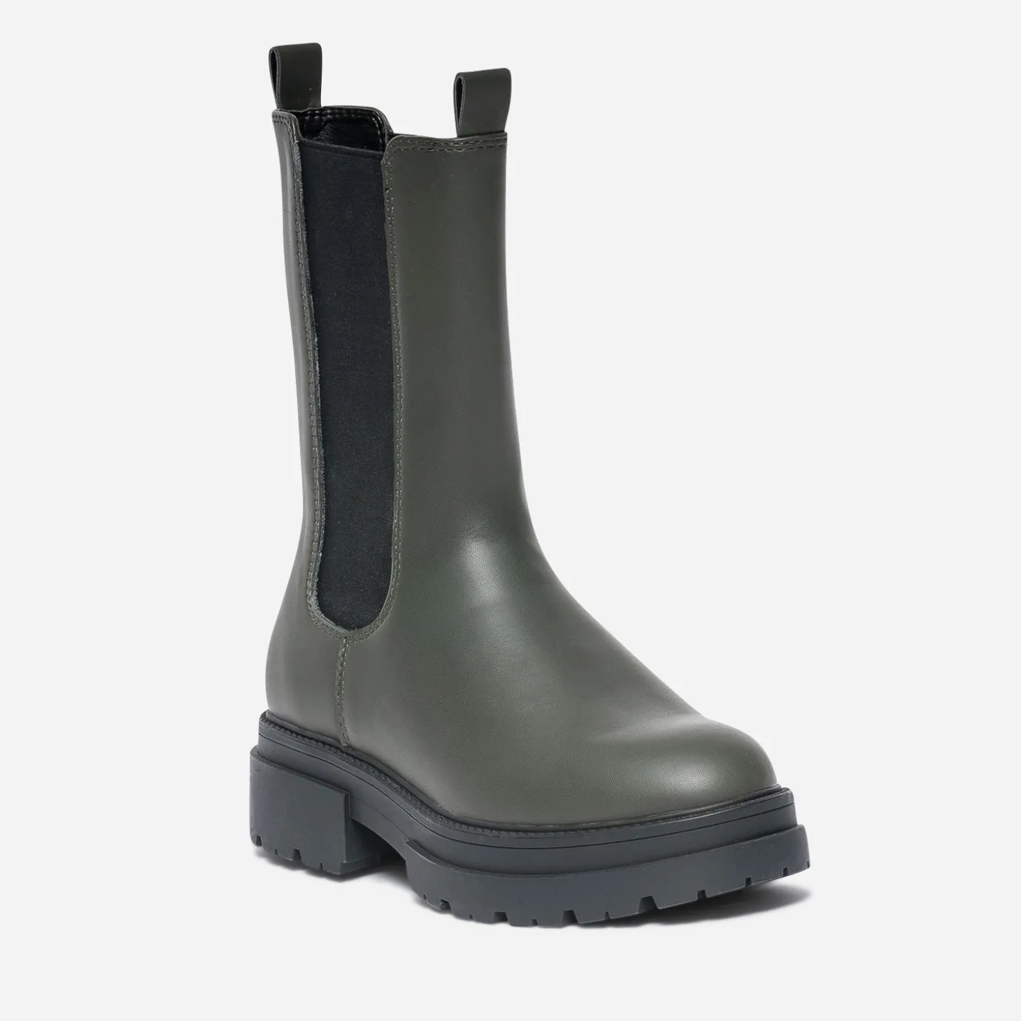 Chelsea boots TEXTO kaki à tige mi-haute