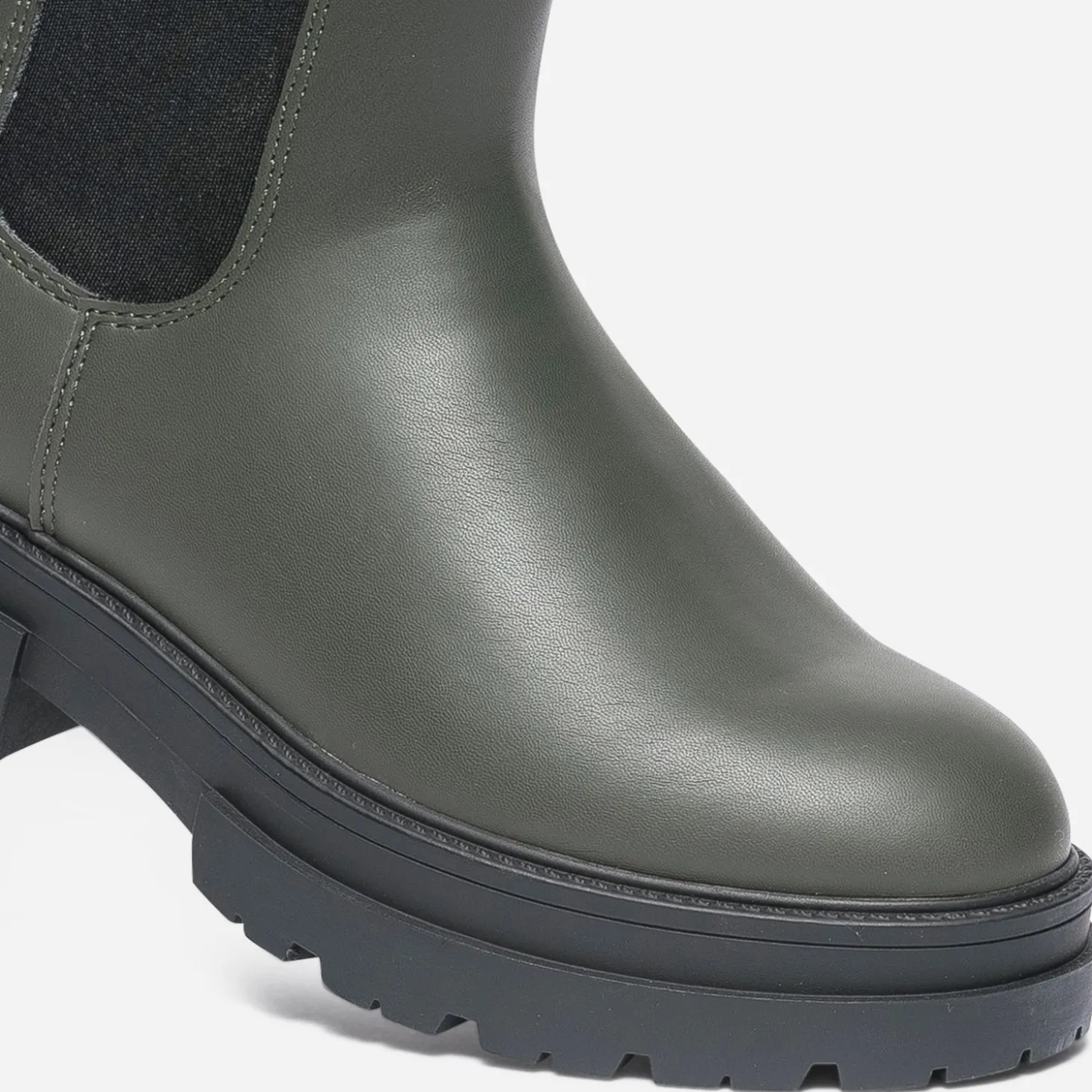 Chelsea boots TEXTO kaki à tige mi-haute