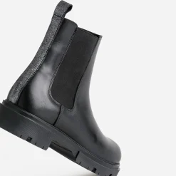 Chelsea boots TEXTO noir éco-conçu en cuir
