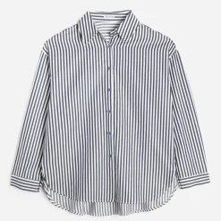 Chemise TEXTO bleue rayures blanches