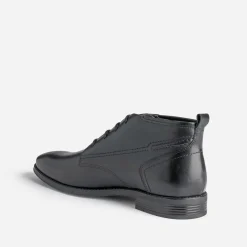 Chukka boots noir en cuir
