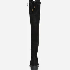 Cuissarde noire suédée à tige souple