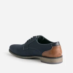 Derby bleu marine en textile