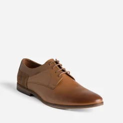 Derby camel en cuir