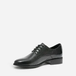 Derby éco-conçu noir verni effet python