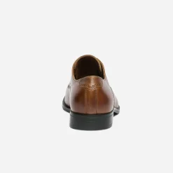 Derby cognac en cuir