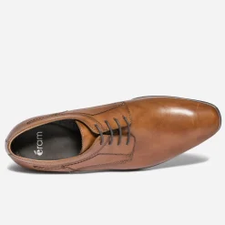 Derby cognac en cuir