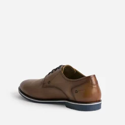 Derby cognac en cuir