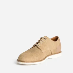 Derby confort beige cuir éco-conçu