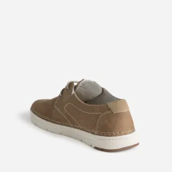 Derby confort beige foncé en cuir