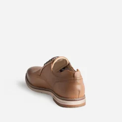 Derby confort cognac éco-conçu en cuir