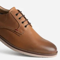 Derby confort cognac éco-conçu en cuir