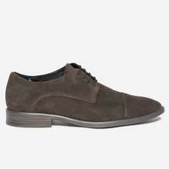 Derby ERAM FLEX marron en cuir velours