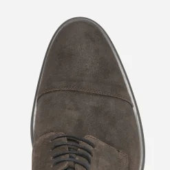 Derby ERAM FLEX marron en cuir velours