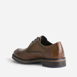 Derby FLUCHOS marron clair en cuir