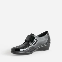 Derby FRANCE ARNO gun et noir en cuir