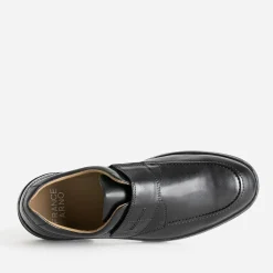 Derby FRANCE ARNO noir en cuir à scratchs