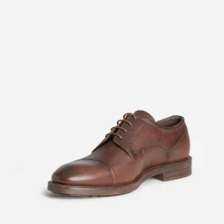 Derby marron cuir bout droit
