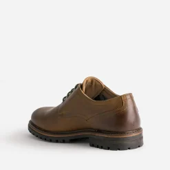 Derby marron cuir semelle crantée