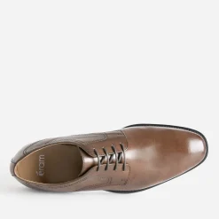 Derby marron en cuir