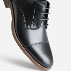 Derby noir bordé denim
