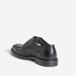 Derby noir cuir bout droit