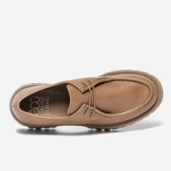 Derby TEXTO camel éco-conçu cuir à semelle crantée