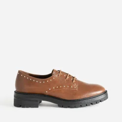 Derby TEXTO cognac à semelle crantée
