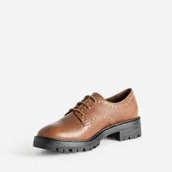 Derby TEXTO cognac à semelle crantée