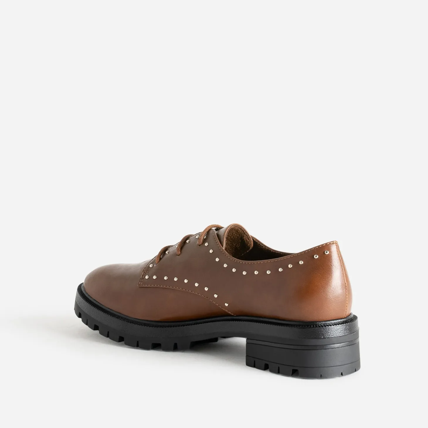 Derby TEXTO cognac à semelle crantée